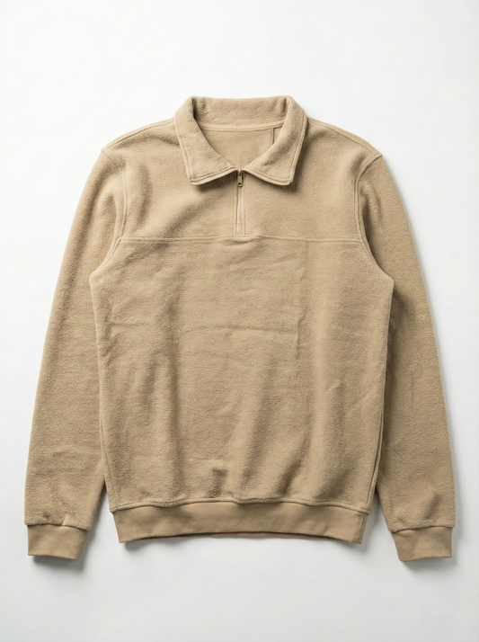 سويت شيرت رجالي منقوش بنصف سحاب