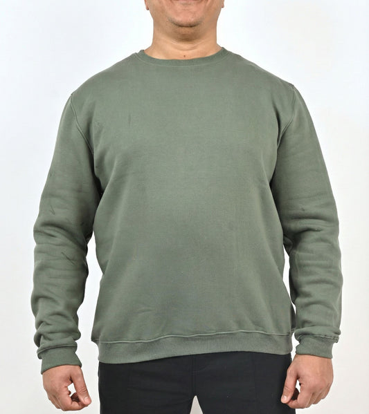 Men's Crewneck Melton Sweatshirt - Big Sizes