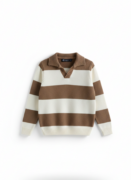 Boys' Round Neck Knit Pullover