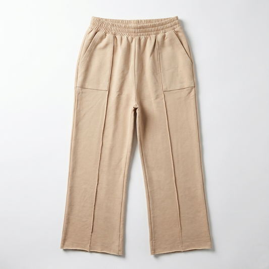 Girl`s Sweatpants Wide Beige