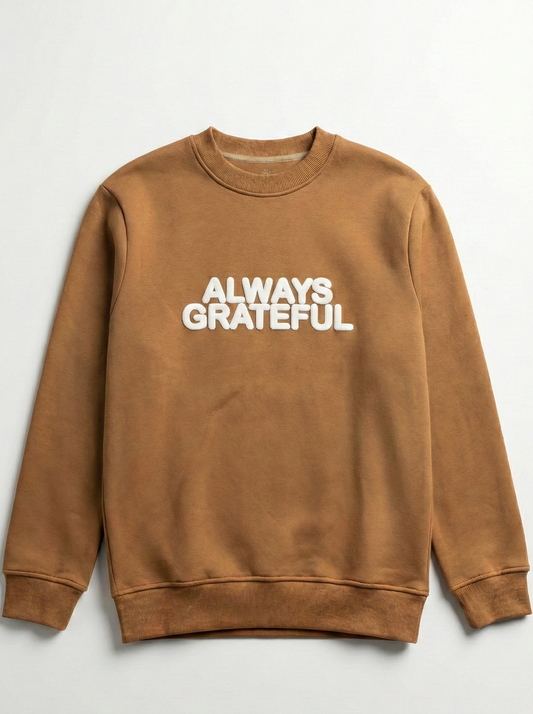 Men's crew neck sweatshirt-Cotton Blend-Print-