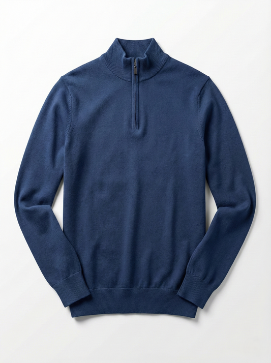 Men’s Half-Zip Pullover - Dark Blue