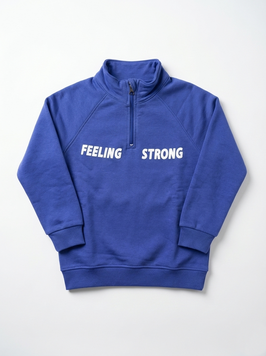 Boy's half-zip sweatshirt - Blue