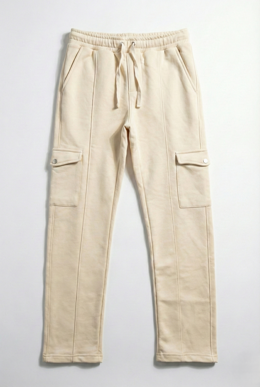 Men's Wide-Leg Sweatpants - beige