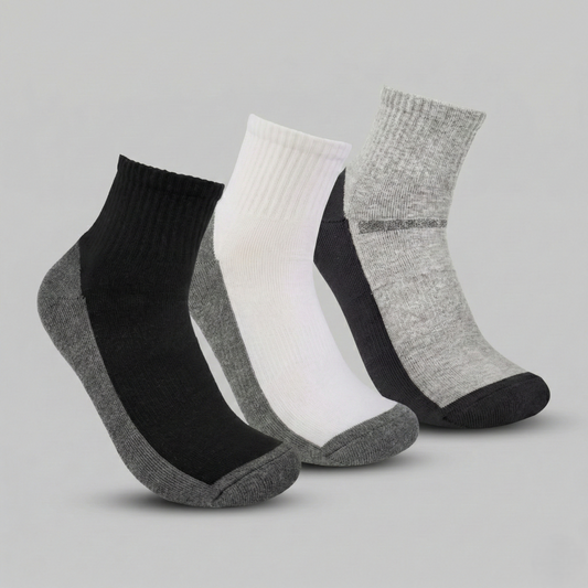 Men's Socks Half Socket Half towel 3 pcs