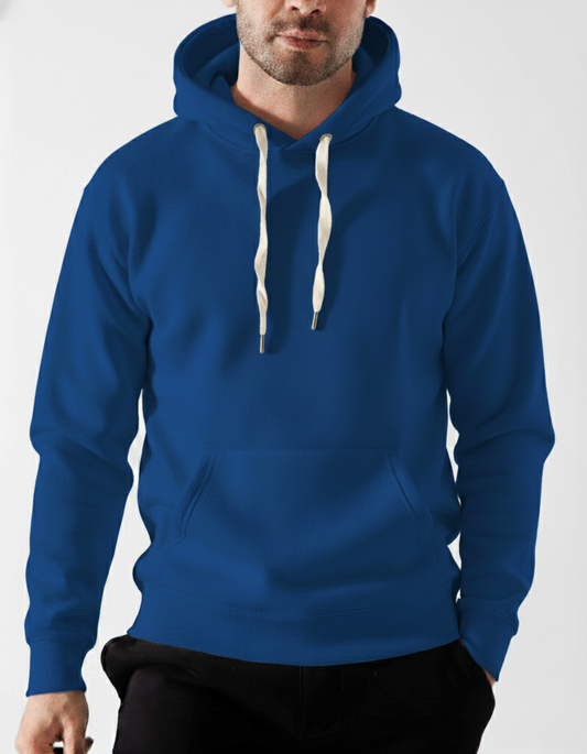 Men’s Oversize Plain Hoodie Sweatshirt - blue