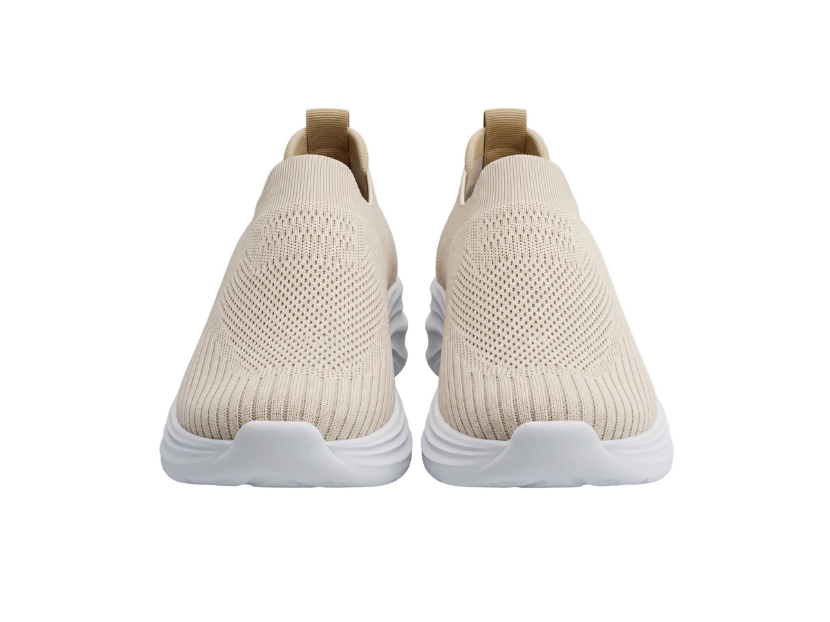 Women's slip-on comfortable running shoes in beige color from TREE