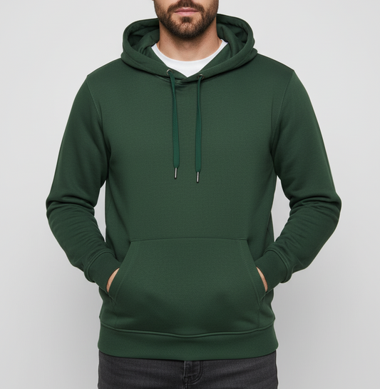 Men’s Plain Hoodie Sweatshirt - Olive