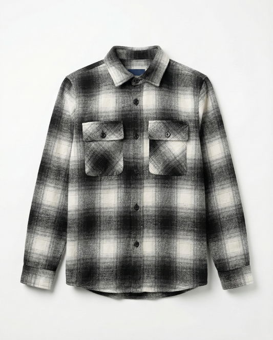 Boys' winter plaid shirt