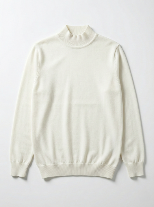 Men’s Basic Plain High Neck Pullover