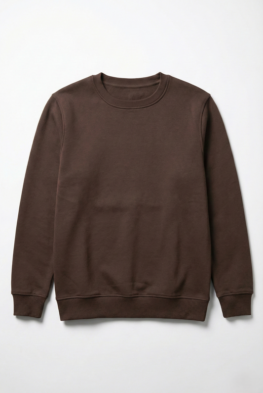 سويت شيرت رجالي بقصّة عادية ورقبة دائرية من القطن الأساسي