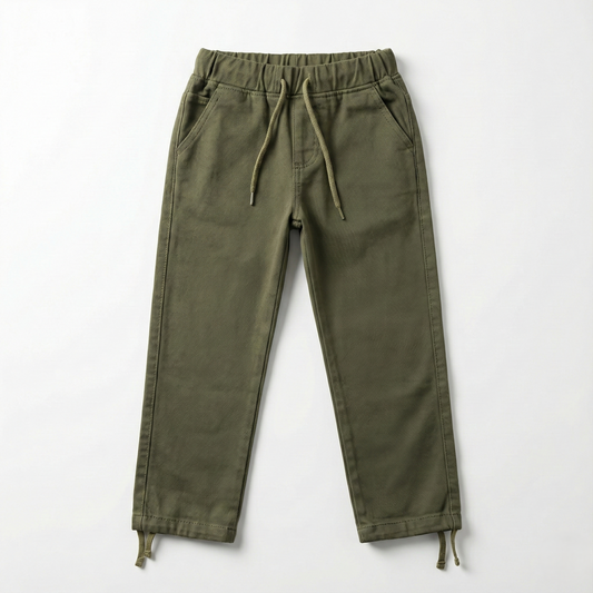 Boys' wide leg gabardine trousers - Oily