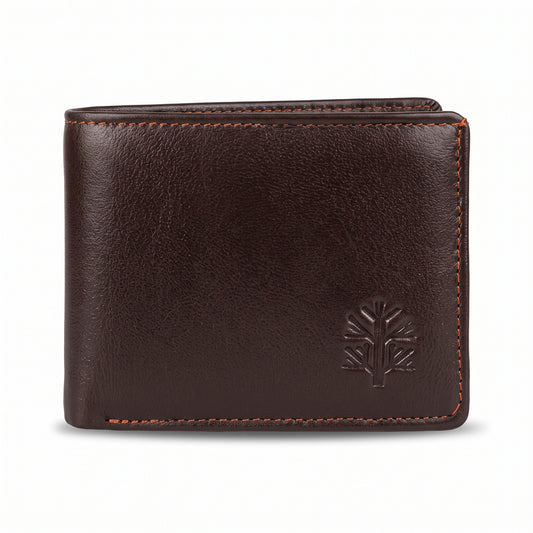 Men's genuine leather wallet in brown color from TREE