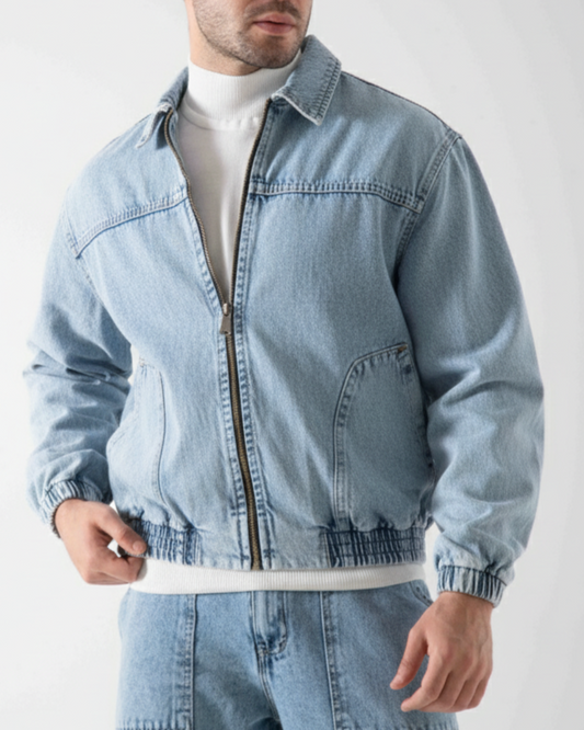 Men's  jacket jeans with zipper