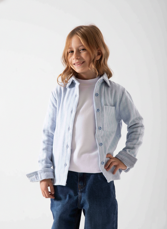 Girls' Winter Shirt - Light Blue