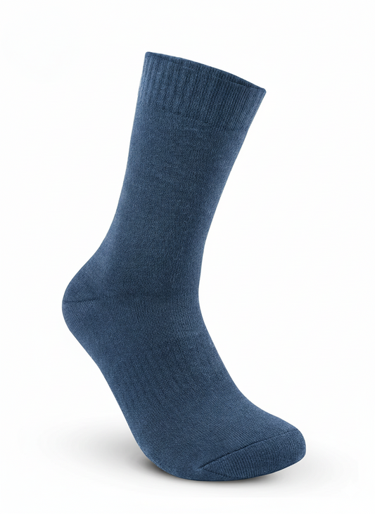 Men’s Long Sports Socks – Full Terry (blue)