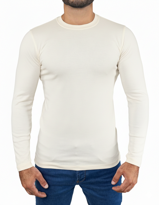 Men’s Basic crew neck T-shirt with sleeves OffWhite
