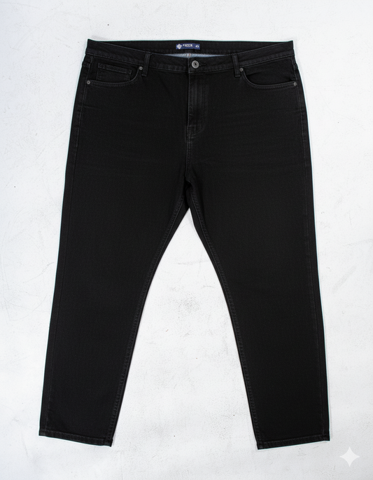 Men’s pants Jeans fashion Special sizes - Black