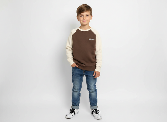 Boy`s Printed Sweatshirt Round