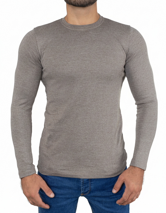 Men’s Basic crew neck T-shirt with sleeves Olive