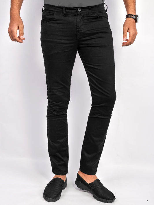 Men's Chino Pants 5 Pocket Slimfit - Black