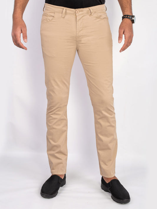 Men's Chino Pants 5 Pocket Slimfit - Beige