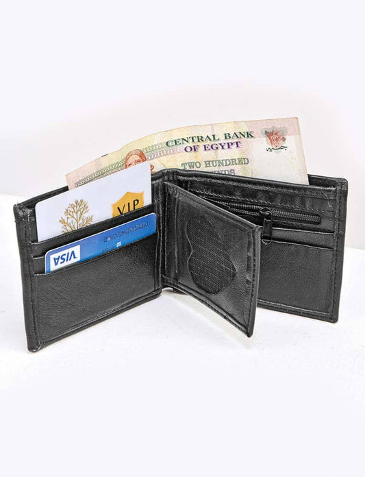 Leather wallet Black