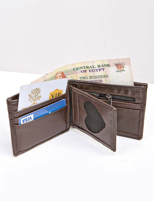 Leather wallet Brown