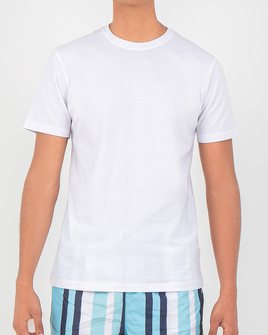 Men's T-Shirt Basic Round Neck White