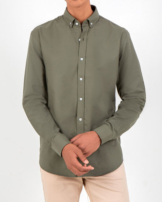 Men's Oxford Shirt With Sleeves - Oily