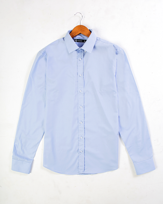 Men's  Shirt With Sleeves - Light Blue