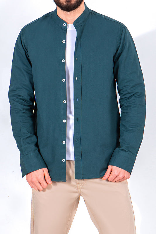 Men`s Gabardine Shirt - olive