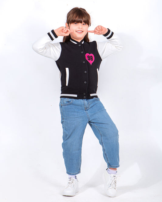 Girls' Baseball jacket - Black