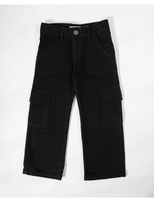 Girl's Gabardine pants Wide Leg - Black