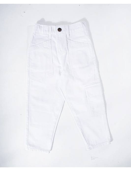 Girl's Gabardine pants Carrot - White