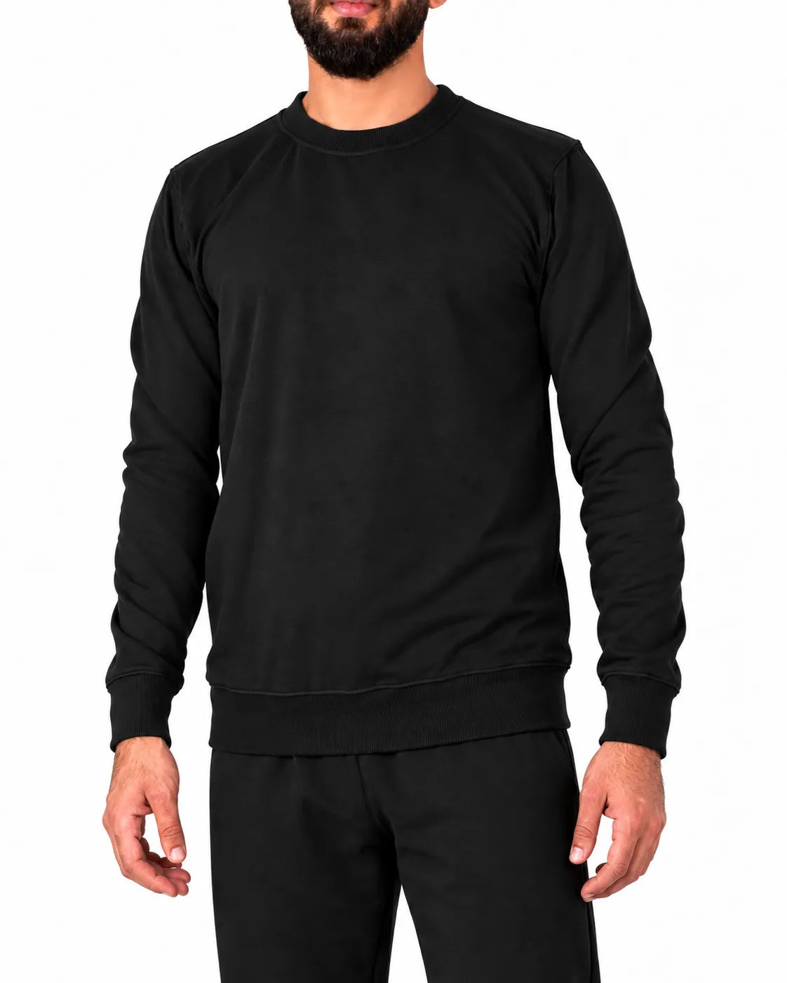 Men's black Summer Melton autumn sweatshirt
