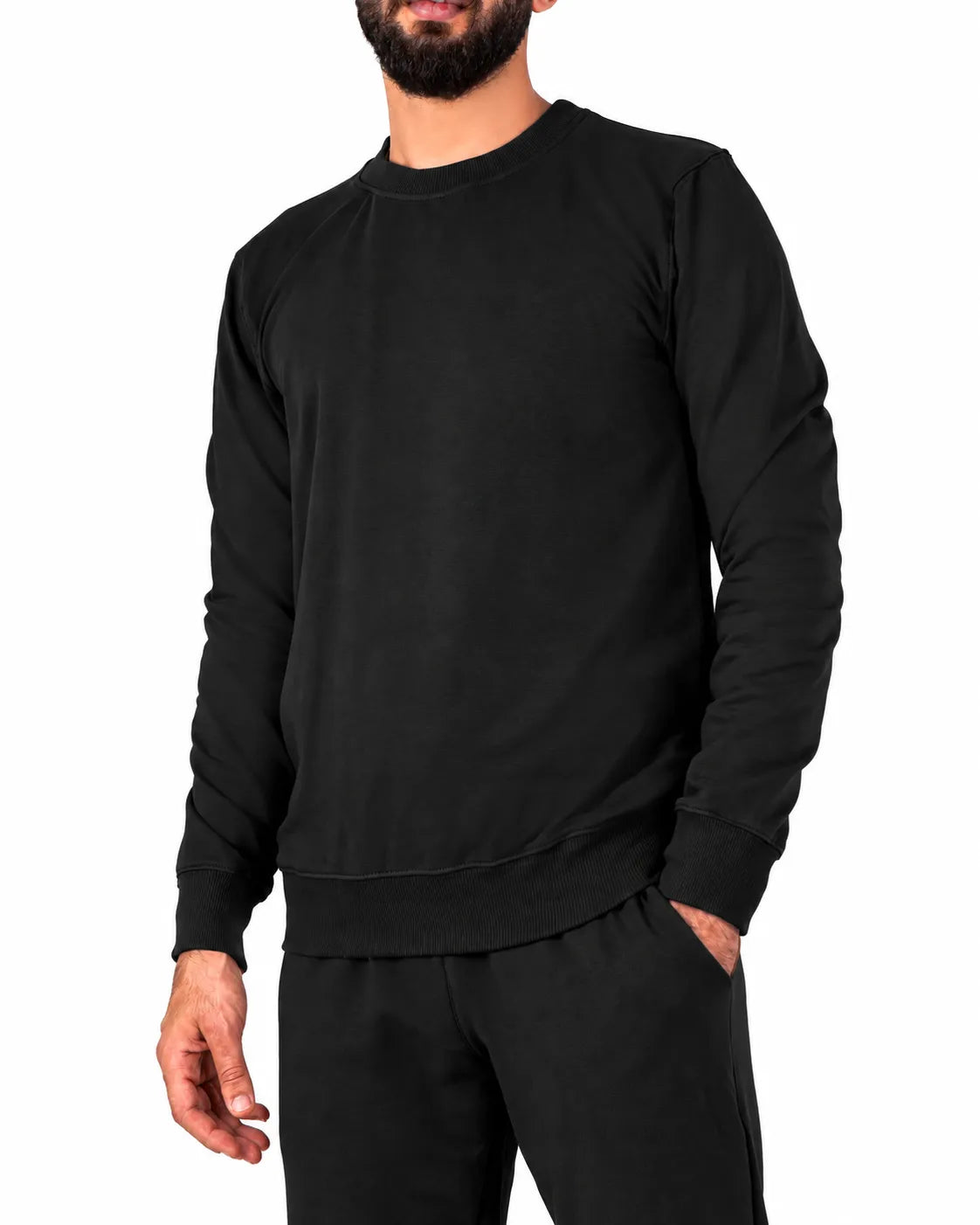 Men's black Summer Melton autumn sweatshirt