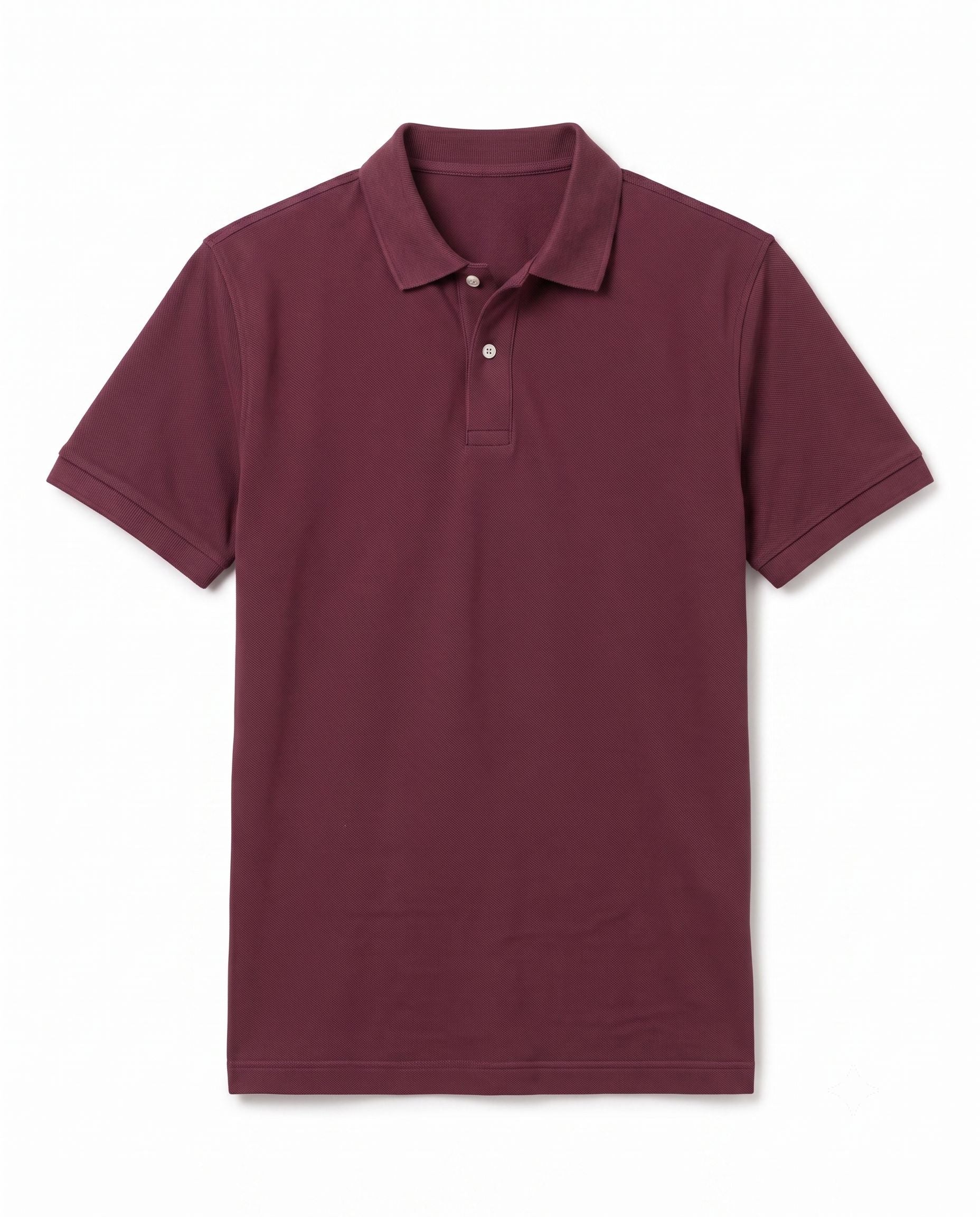 Men’s burgundy textured piqué polo shirt with a regular fit by TREE