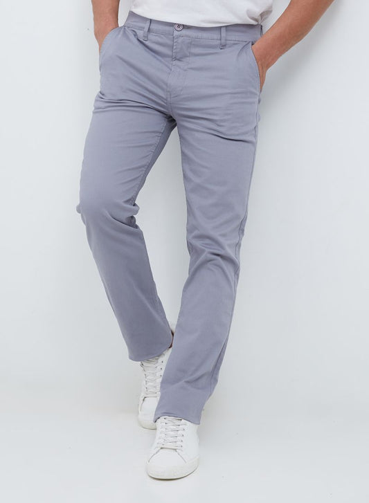 Men's Gabardine Pants 5 Pocket Slimfit - Light Grey