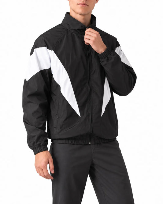Men's black and gray waterproof sports jacket