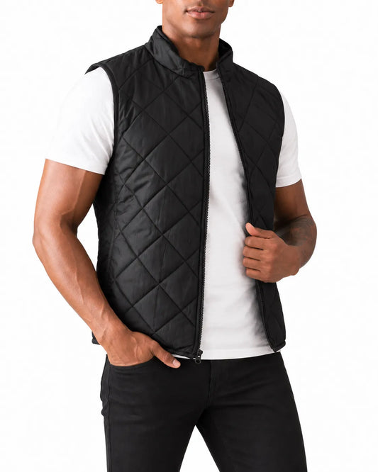 Men's 100% Polyester Waterproof Quilted Vest