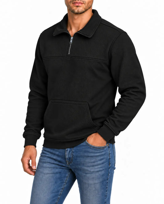 Men's Cotton Quarter-Zip Sweatshirt
