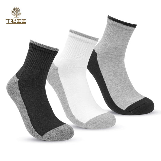 Men's Socks Half Socket Half towel 3 pcs