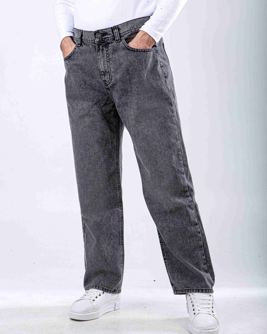 TREE men's wide leg grey jeans