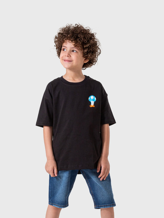 Boys'  T-Shirt Print - Black