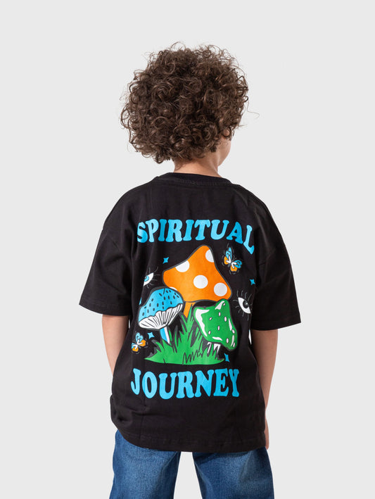 Boys'  T-Shirt Print - Black