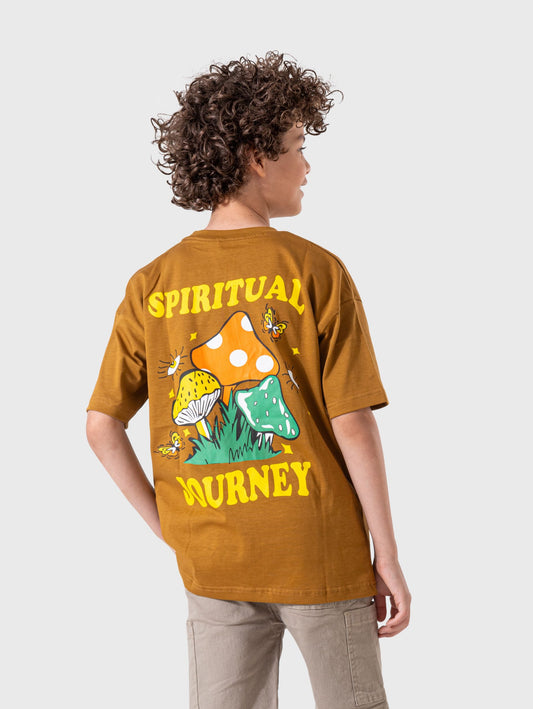 Boys'  T-Shirt Print - Cafe