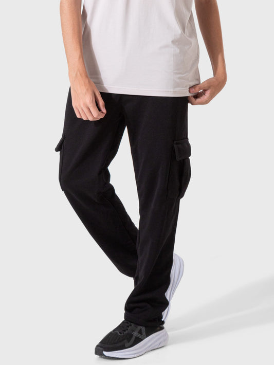 Men`s Sweatpants Fashoin Wide Leg - Black