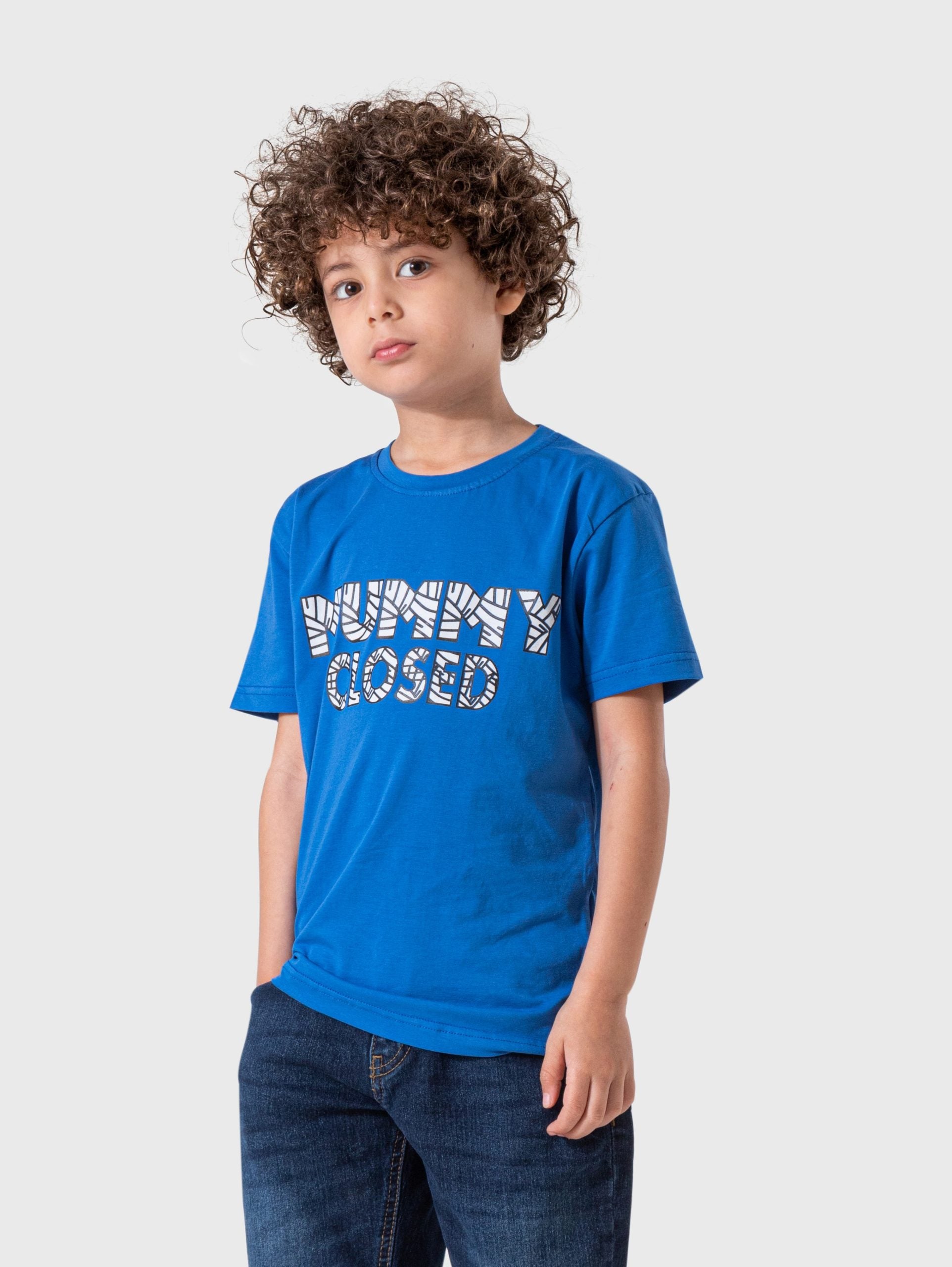 Boys'  T-Shirt Print - Blue