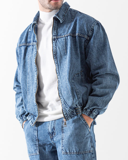 Men's  jacket jeans with zipper